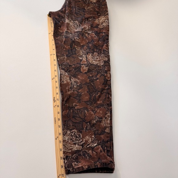 Bill Blass Tapestry Jeans Women's Size 8 Floral Rose Print High Waisted - Picture 9 of 13